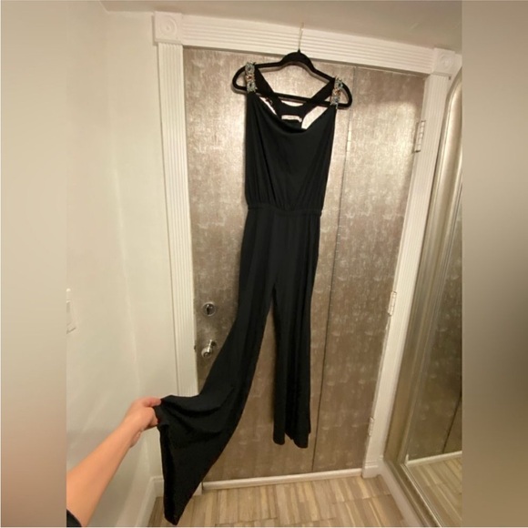 Maria Cher Elegant Black  gemstone embellished Jumpsuit, M - Picture 5 of 12